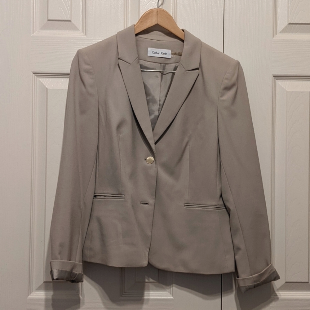 Taupe Calvin Klein women's blazer